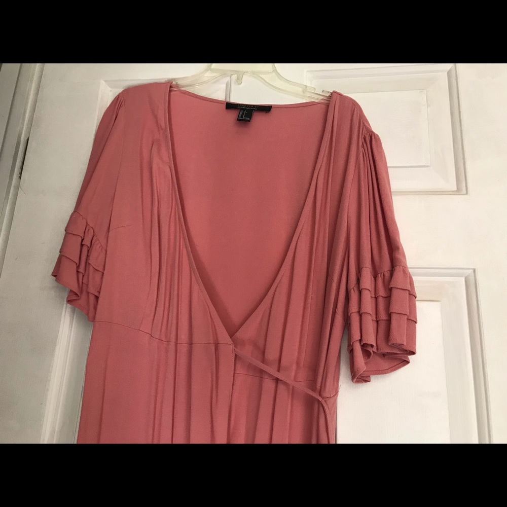 Ruffle Sleeved Wrap Dress